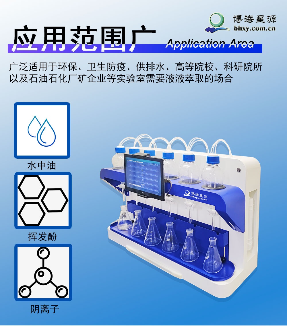 全自動液液萃取儀 密閉式氣流震蕩內(nèi)循環(huán)萃取機 水中陰離子萃取裝置